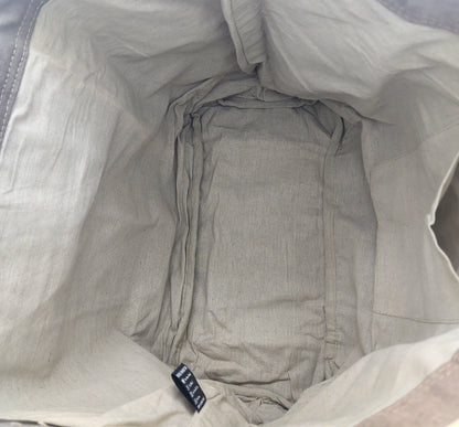 Vintage Addiction large recycled tent tote bag with camouflage