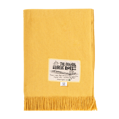 california-poppy - Señor Lopez recycled Mexican Baja blanket in california-poppy