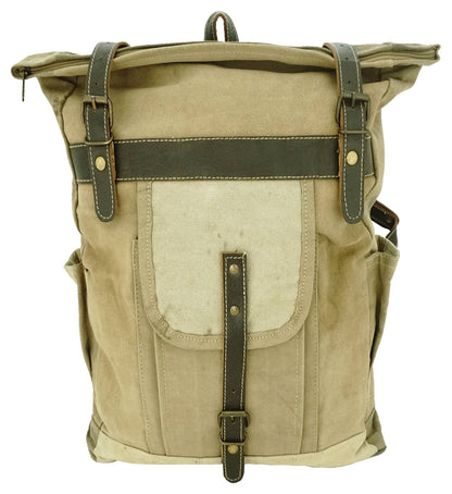 Vintage Addiction large recycled military tent backpack