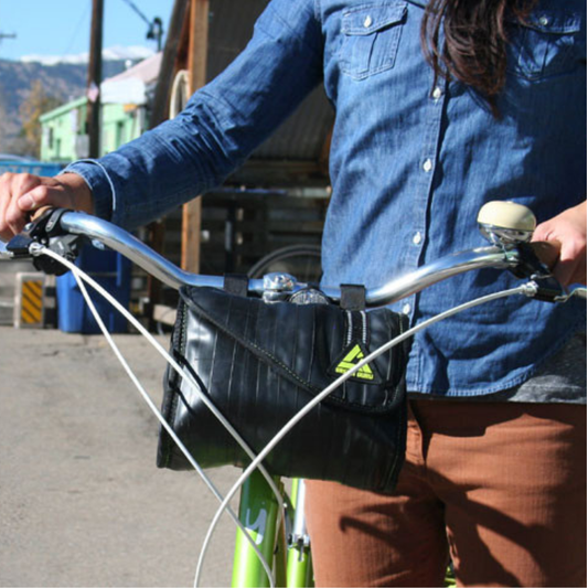 Green Guru Cruiser Cooler upcycled 6L insulated handlebar bag