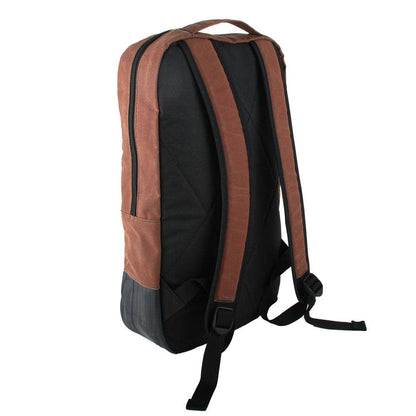 Alchemy Goods Brooklyn upcycled waxed canvas backpack