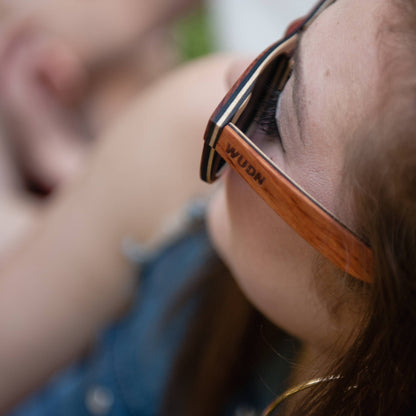 WUDN polarized sunglasses from upcycled skatedeck wood