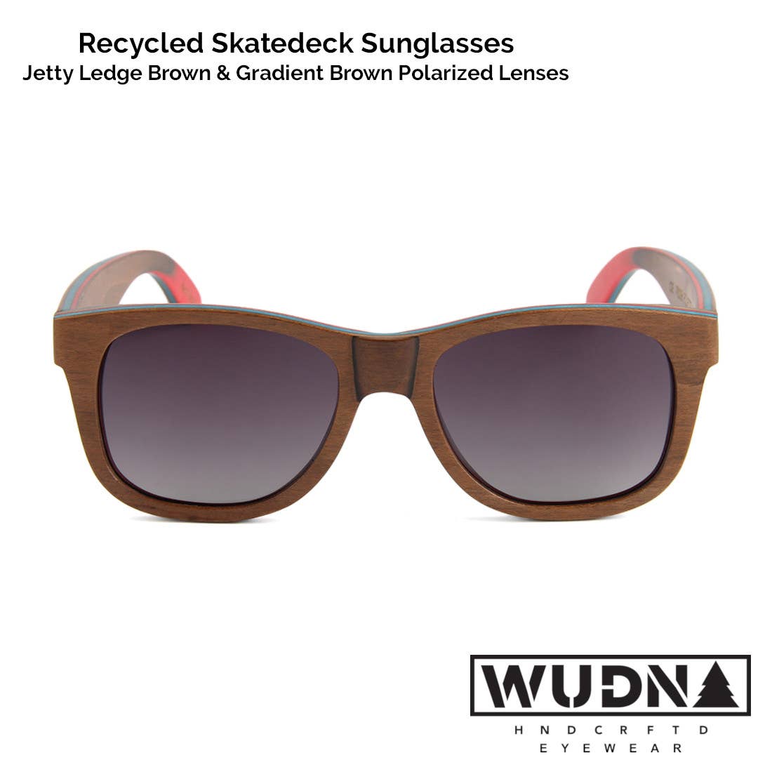 WUDN polarized sunglasses from upcycled skatedeck wood