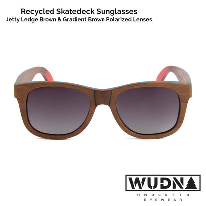 WUDN polarized sunglasses from upcycled skatedeck wood