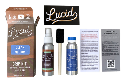Lucid Grip clear spray-on grip tape kit with recycled glass