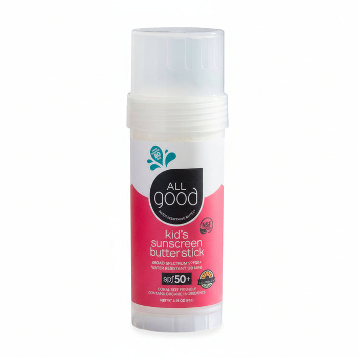 All Good Baby and Kids SPF 50 organic mineral sunscreen butter stick