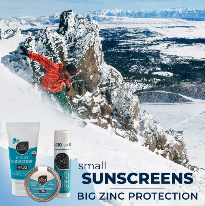 All Good SPF 50+ plastic-free mineral sunscreen butter