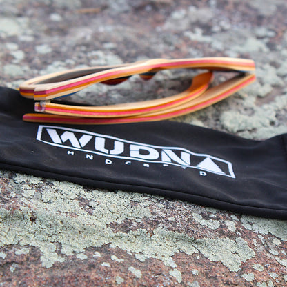WUDN polarized sunglasses from upcycled skatedeck wood
