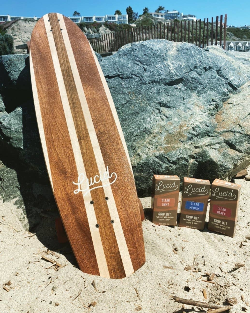 Lucid Grip clear spray-on grip tape kit with recycled glass