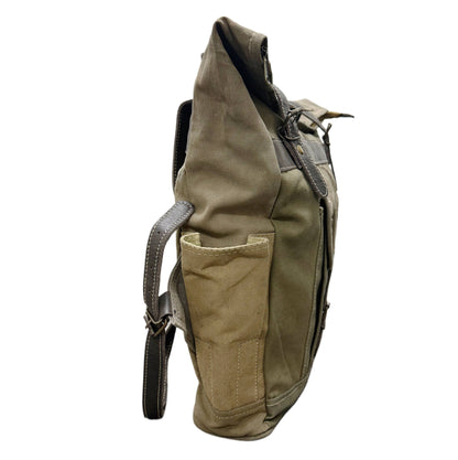 Vintage Addiction large recycled military tent backpack