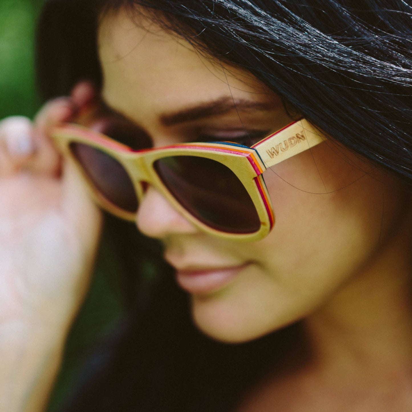WUDN polarized sunglasses from upcycled skatedeck wood