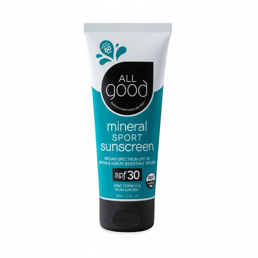 All Good Sport SPF 30 reef-friendly mineral sunscreen lotion