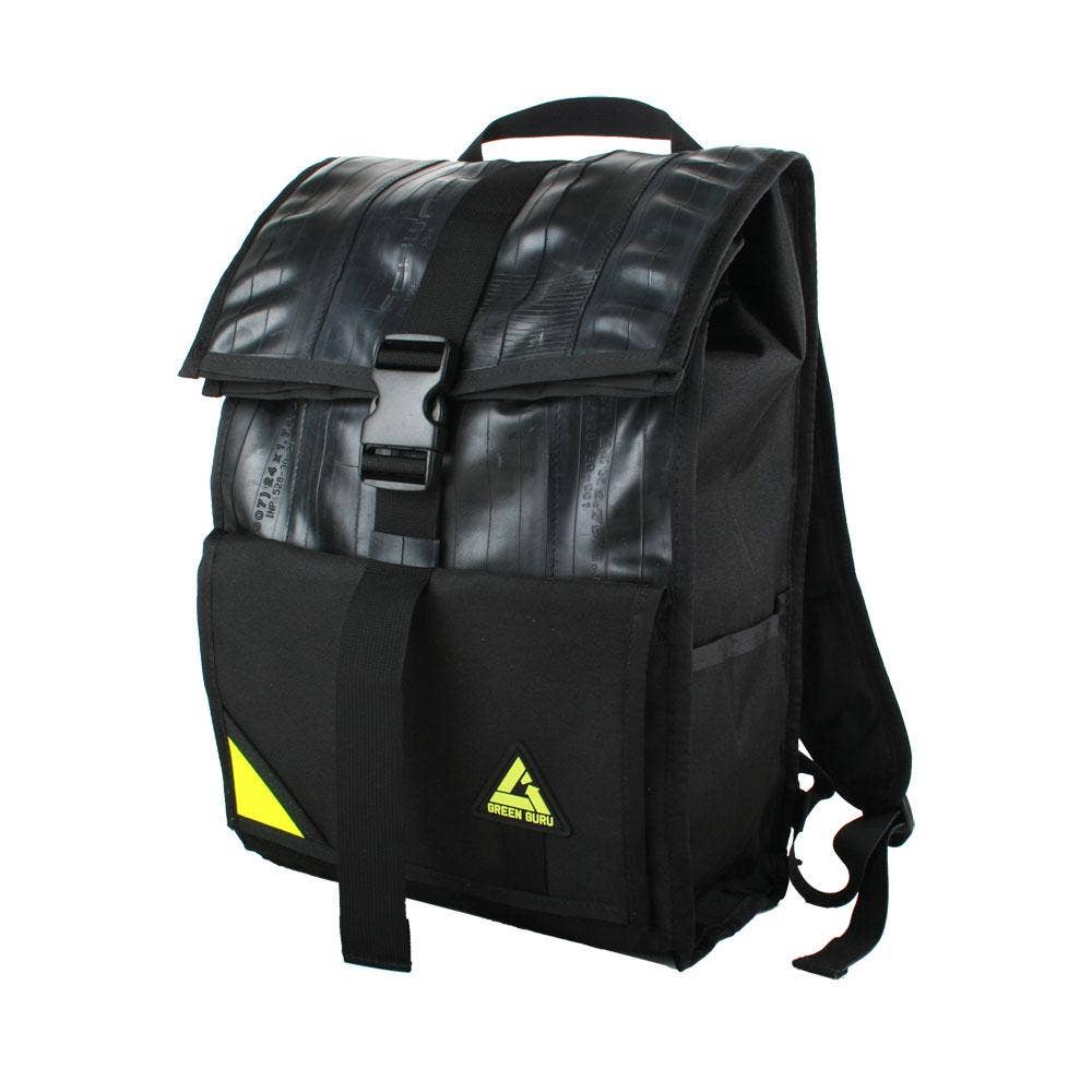 Green Guru Commuter 24L upcycled roll top backpack