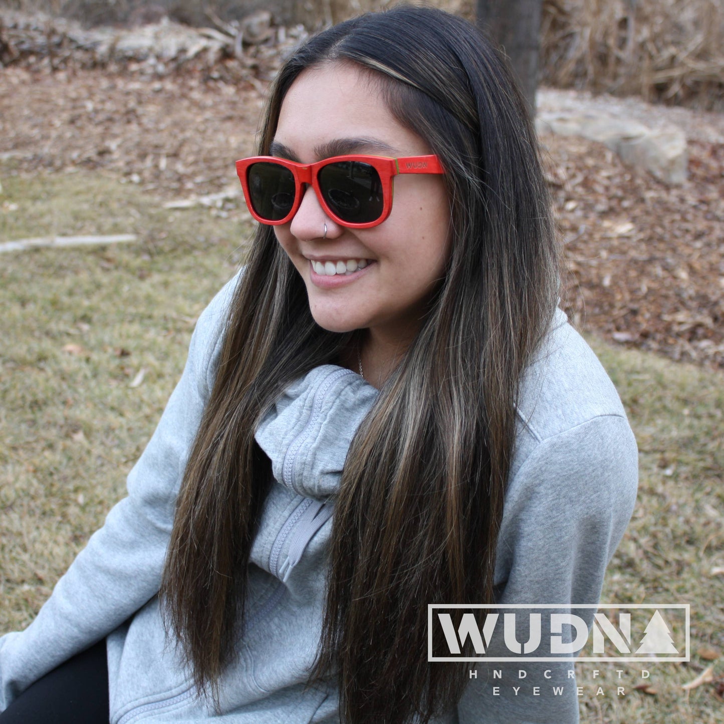 WUDN polarized sunglasses from upcycled skatedeck wood