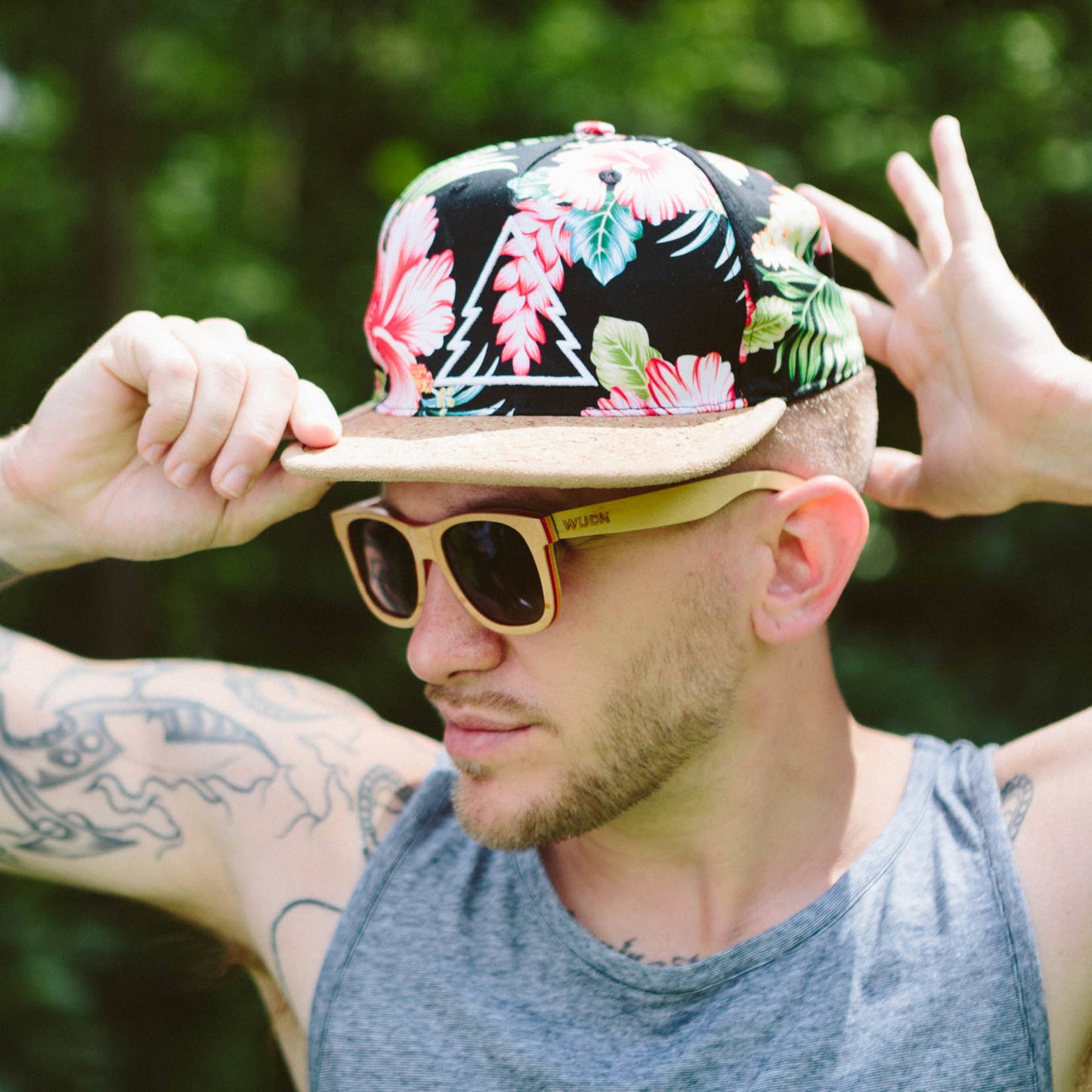 WUDN polarized sunglasses from upcycled skatedeck wood