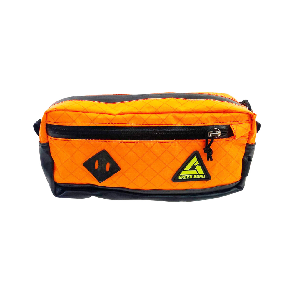 ecopak-orange - Green Guru Packster upcycled hip pack in ecopak-orange