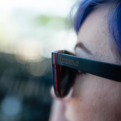 WUDN polarized sunglasses from upcycled skatedeck wood