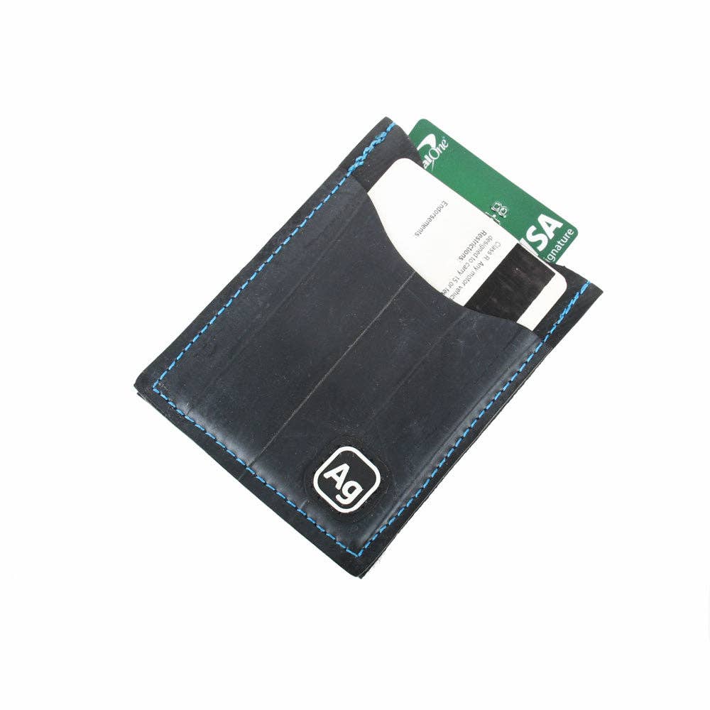 marine - Alchemy Goods Night Out upcycled bike tube wallet in marine