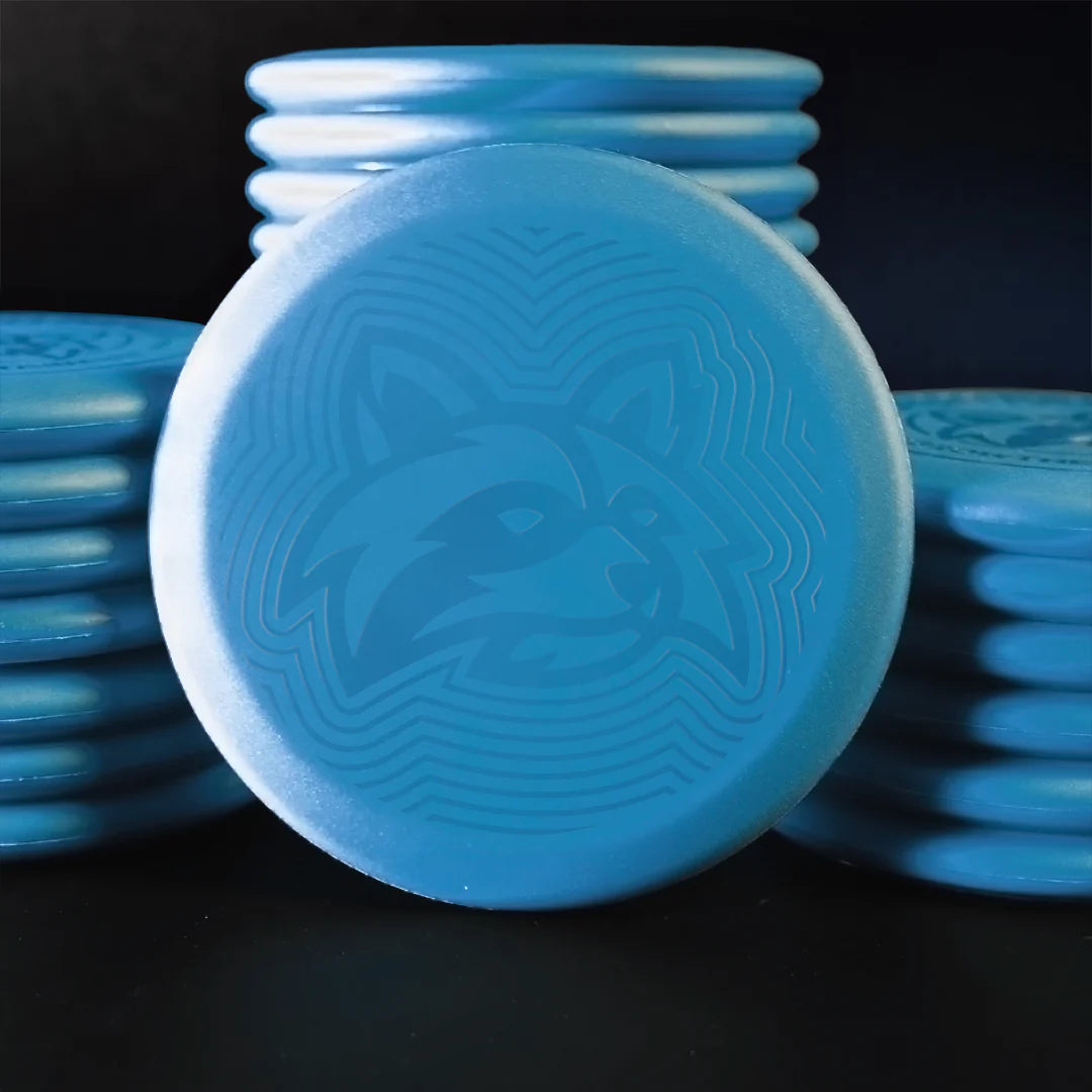 blueberry - Trash Panda Mini recycled marker disc golf disc in blueberry