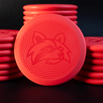cherry-red - Trash Panda Mini recycled marker disc golf disc in cherry-red