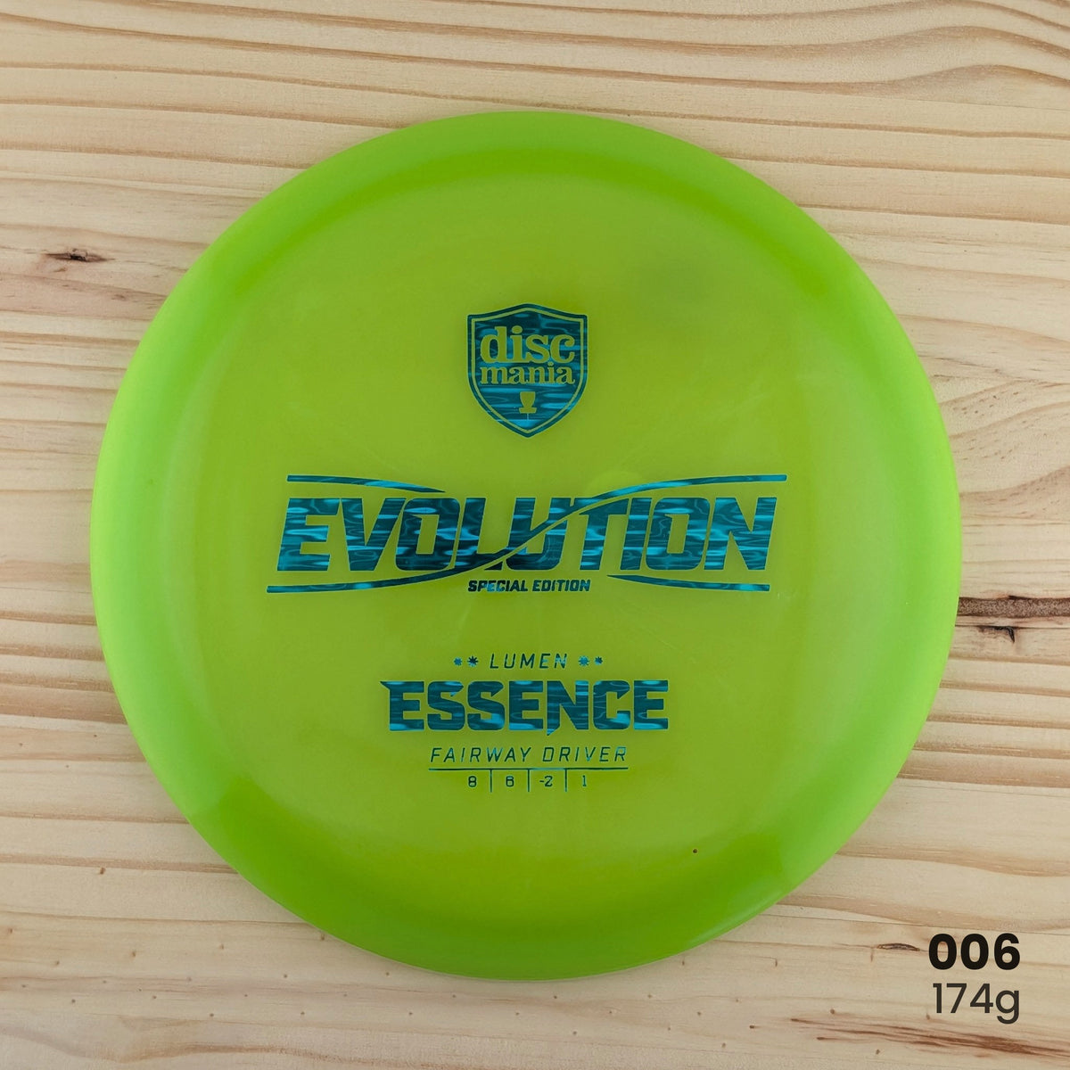 Discmania Essence Bio Lumen recycled fairway driver, disc 006, 174g