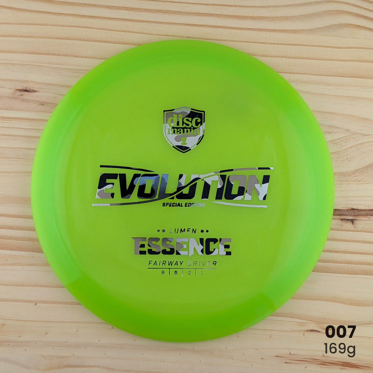 Discmania Essence Bio Lumen recycled fairway driver, disc 007, 169g