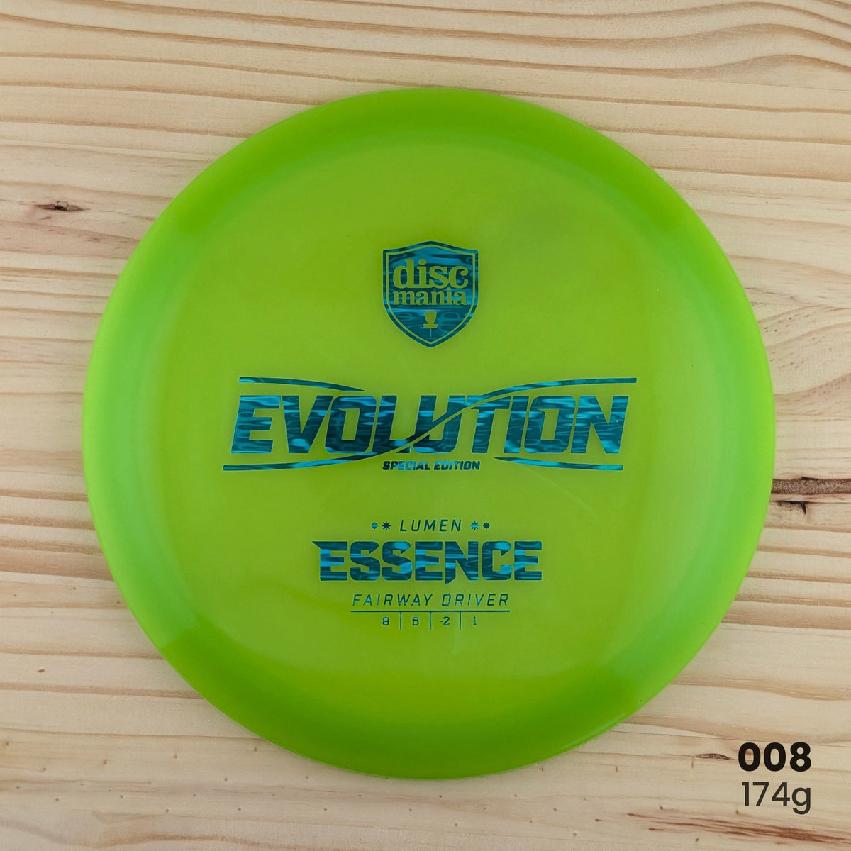 Discmania Essence Bio Lumen recycled fairway driver, disc 008, 174g