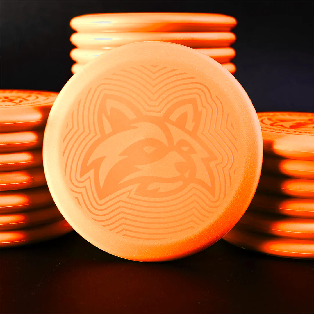 orange-squeeze - Trash Panda Mini recycled marker disc golf disc in orange-squeeze