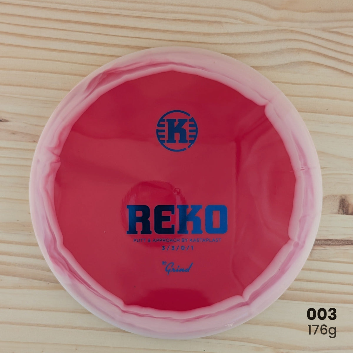 Kastaplast Reko K1 Grind recycled putter, disc 003, 176g