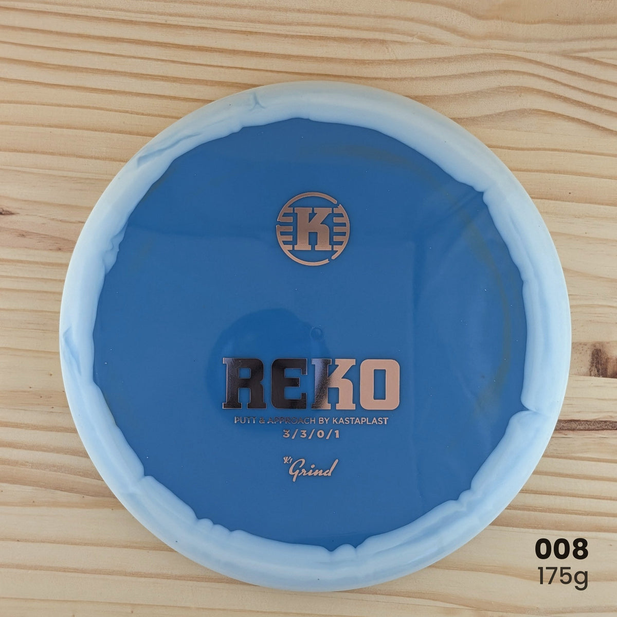 Kastaplast Reko K1 Grind recycled putter, disc 008, 175g
