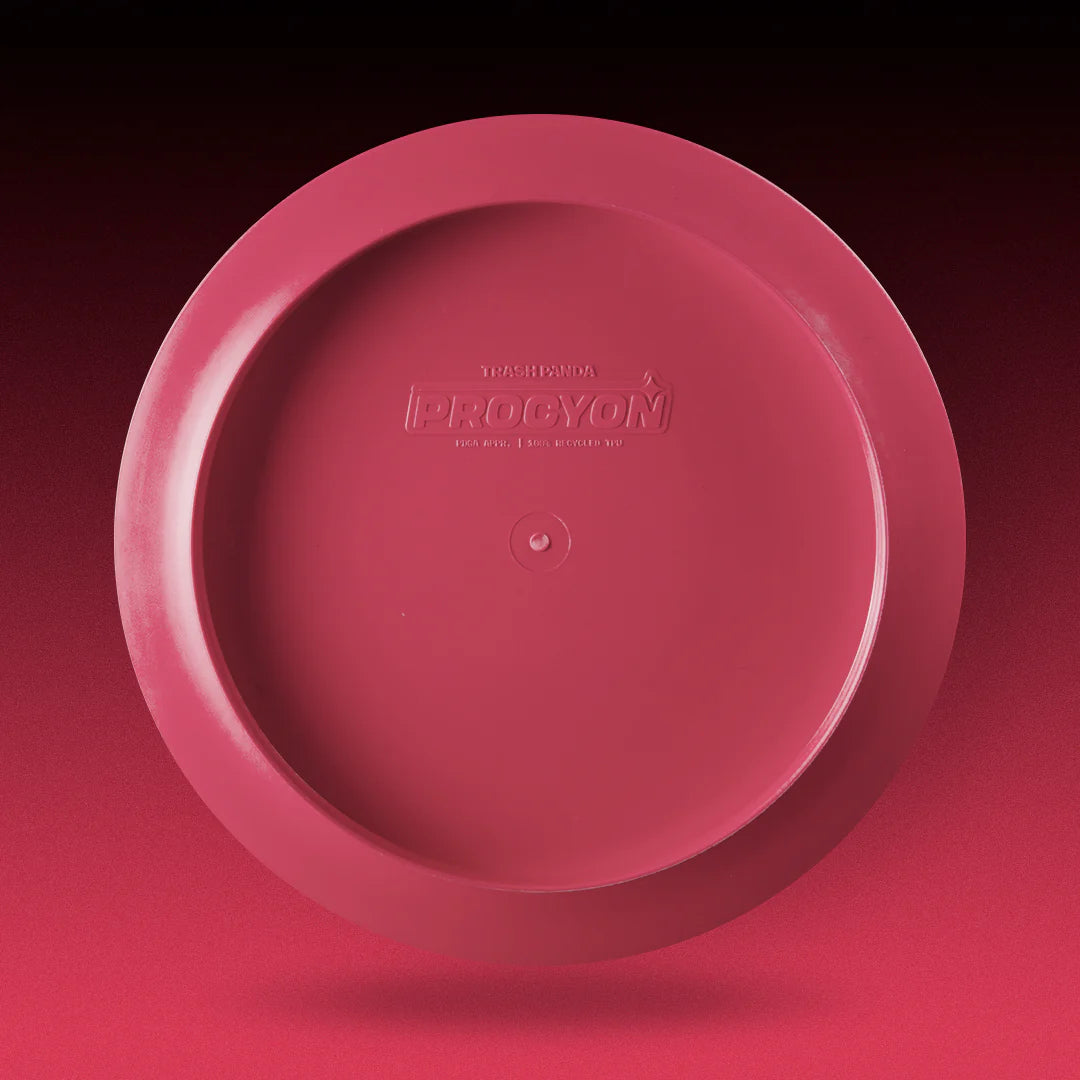 red - Trash Panda Procyon recycled distance driver disc in red