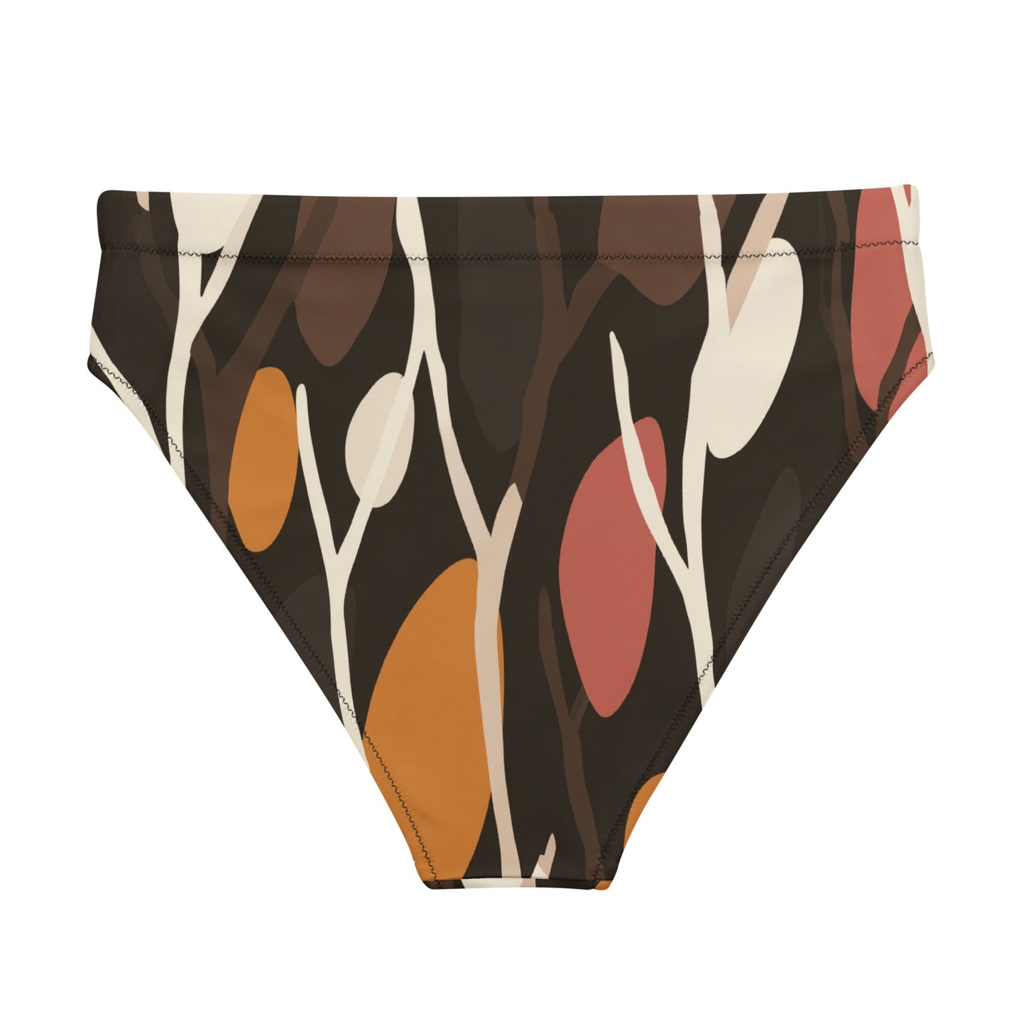 TANGLED ROOTS Flat lay back view of Tangled Roots Bikini Bottom, a premium double-layered recycled swimwear piece by VYRN