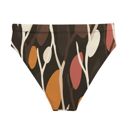 TANGLED ROOTS Flat lay back view of Tangled Roots Bikini Bottom, a premium double-layered recycled swimwear piece by VYRN