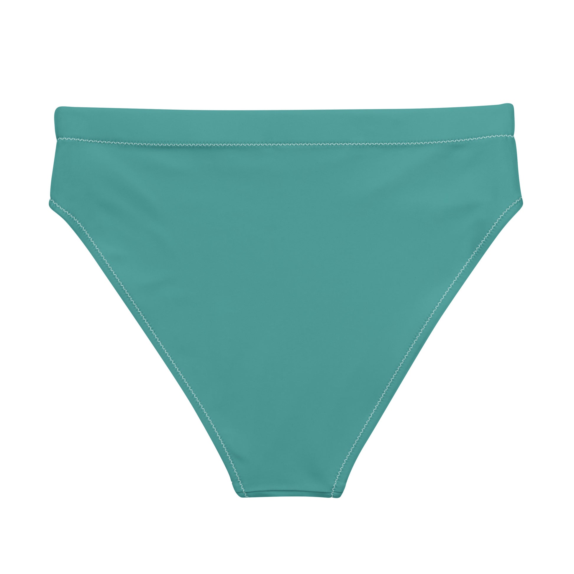 VIBRANT AZURE Flat lay back view of Ember Tide Bikini Bottom, a premium double-layered recycled swimwear piece by VYRN