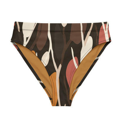 TANGLED ROOTS Flat lay front view of Tangled Roots Bikini Bottom, a premium double-layered recycled swimwear piece by VYRN