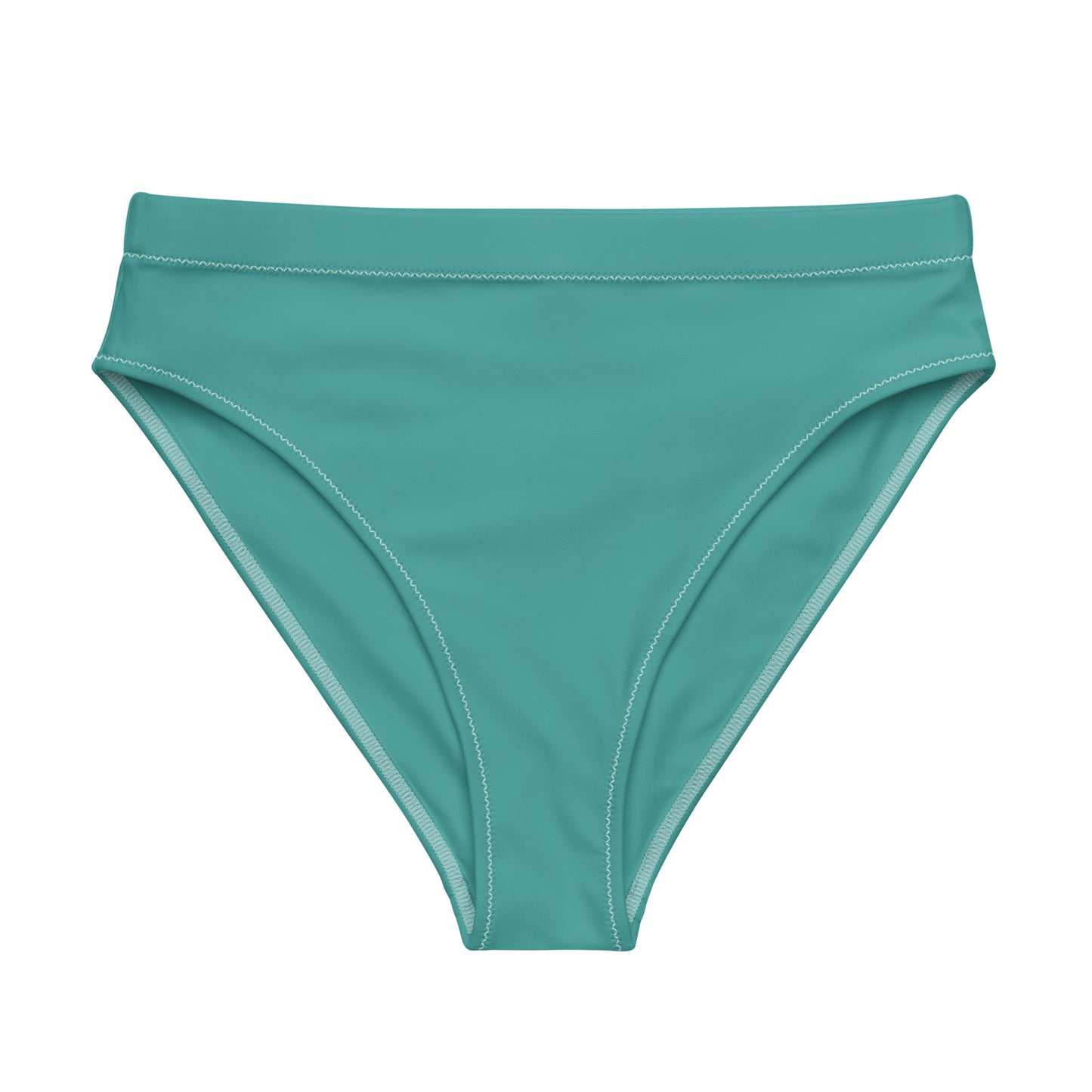 VIBRANT AZURE Flat lay front view of Ember Tide Bikini Bottom, a premium double-layered recycled swimwear piece by VYRN
