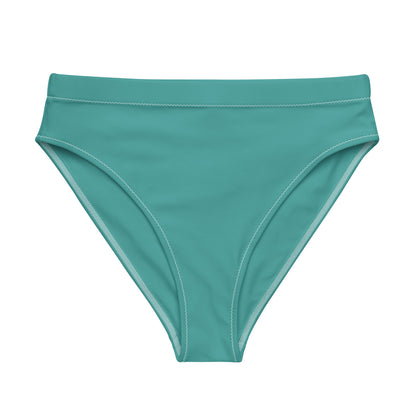 VIBRANT AZURE Flat lay front view of Ember Tide Bikini Bottom, a premium double-layered recycled swimwear piece by VYRN
