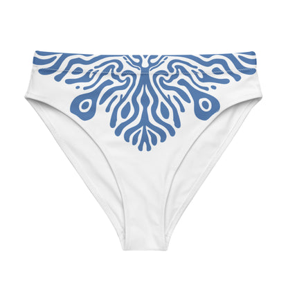 MIDNIGHT REEF Flat lay front view of Midnight Reef Bikini Bottom, a premium double-layered recycled swimwear piece by VYRN