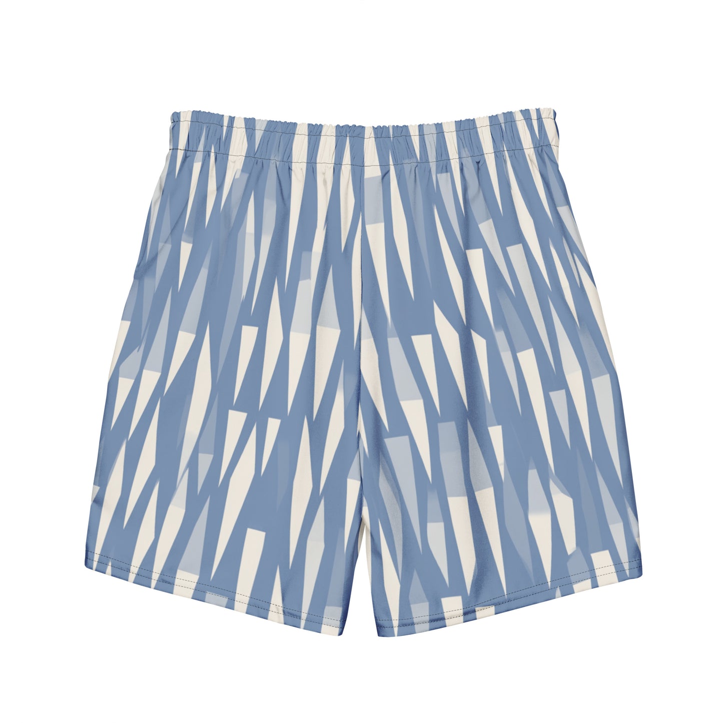 Icefall Stack Flat lay back view of Farshore Passage Swim Trunks, high-performance recycled 4-way stretch swim trunks by VYRN