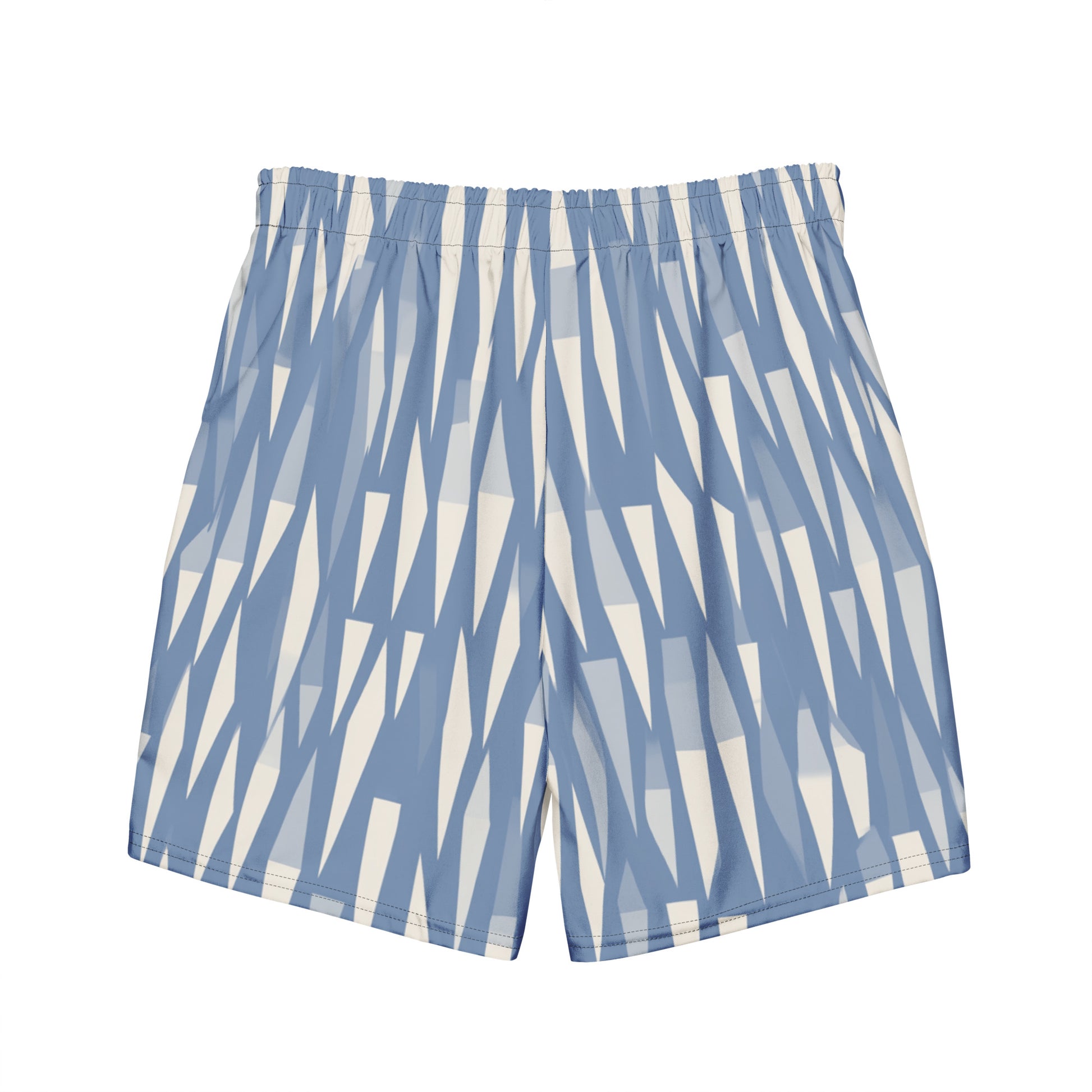 Icefall Stack Flat lay back view of Farshore Passage Swim Trunks, high-performance recycled 4-way stretch swim trunks by VYRN