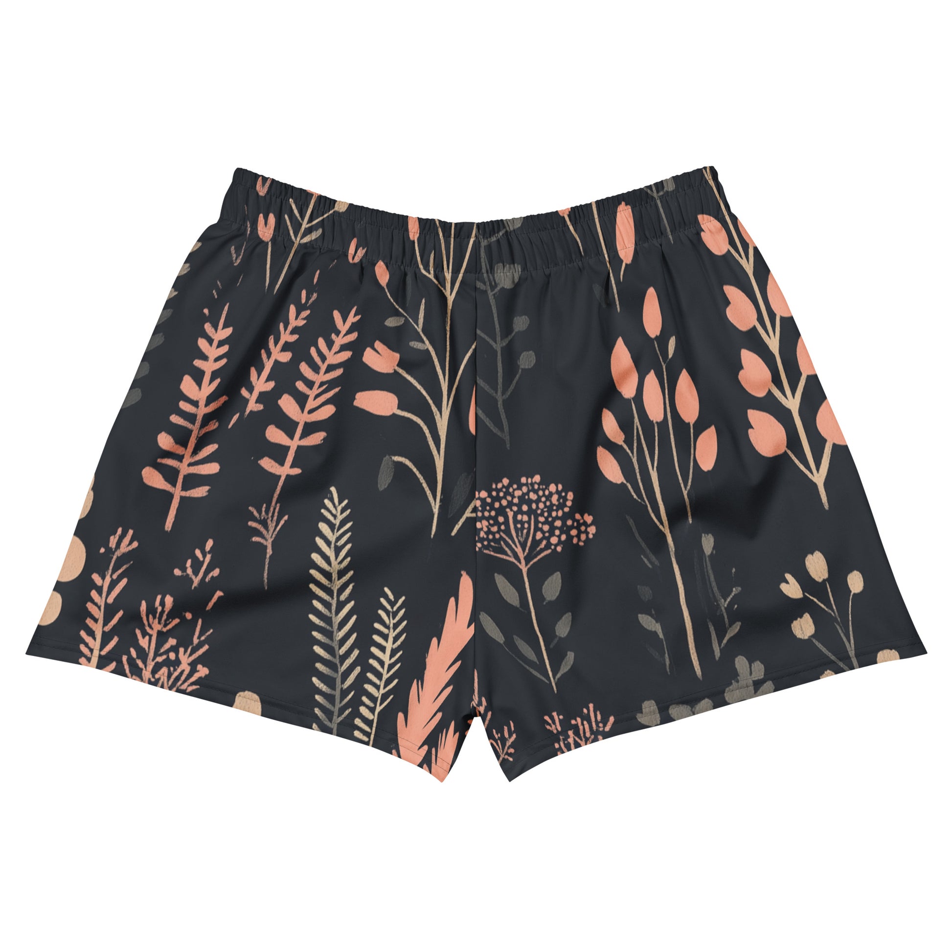 Dusk Flora patterned shorts on a white background patterned shorts on a white background