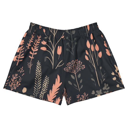 Dusk Flora patterned shorts on a white background
