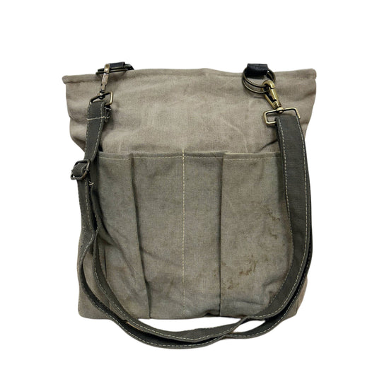 Vintage Addiction recycled military tent crossbody backpack