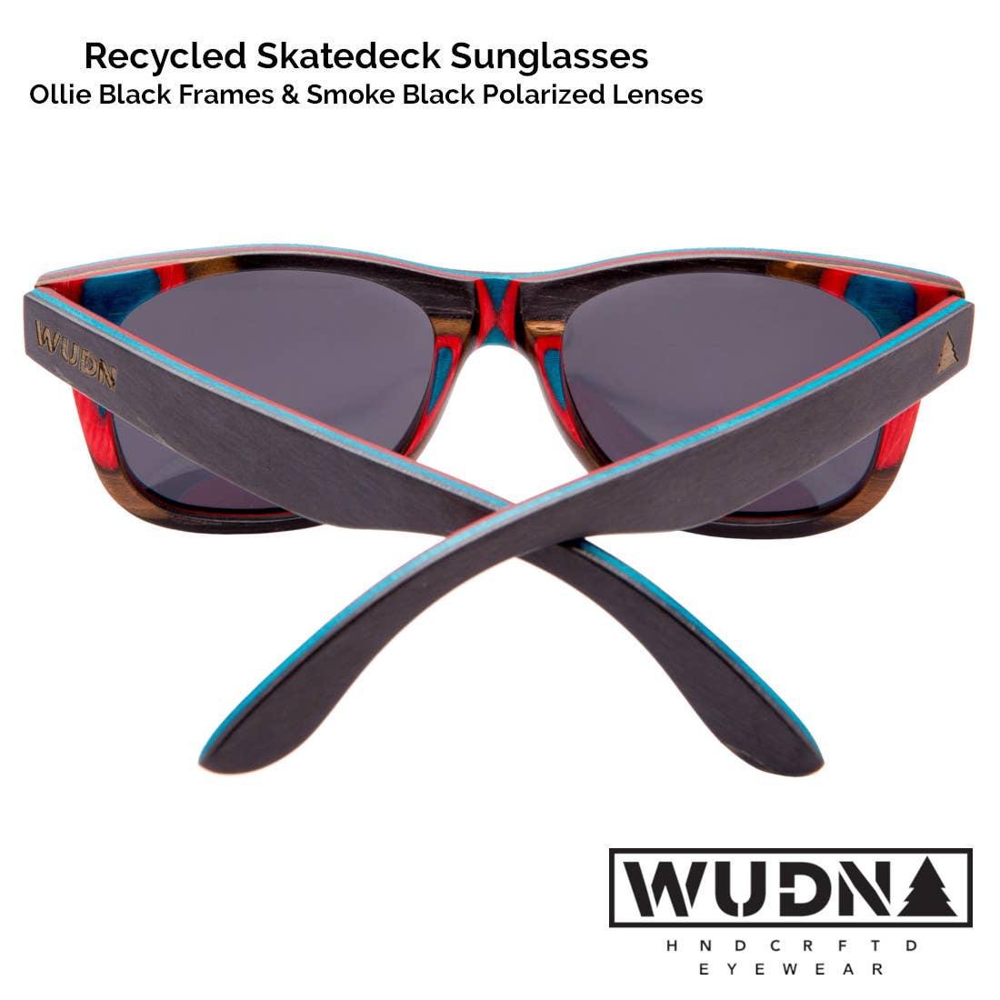 natural-kickflip - WUDN polarized sunglasses from upcycled skatedeck wood in natural-kickflip