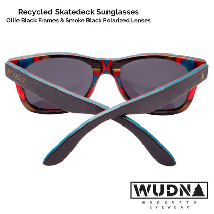 natural-kickflip - WUDN polarized sunglasses from upcycled skatedeck wood in natural-kickflip