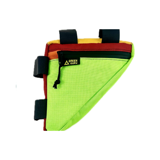 wild - Green Guru Gripster upcycled bike frame bag in wild