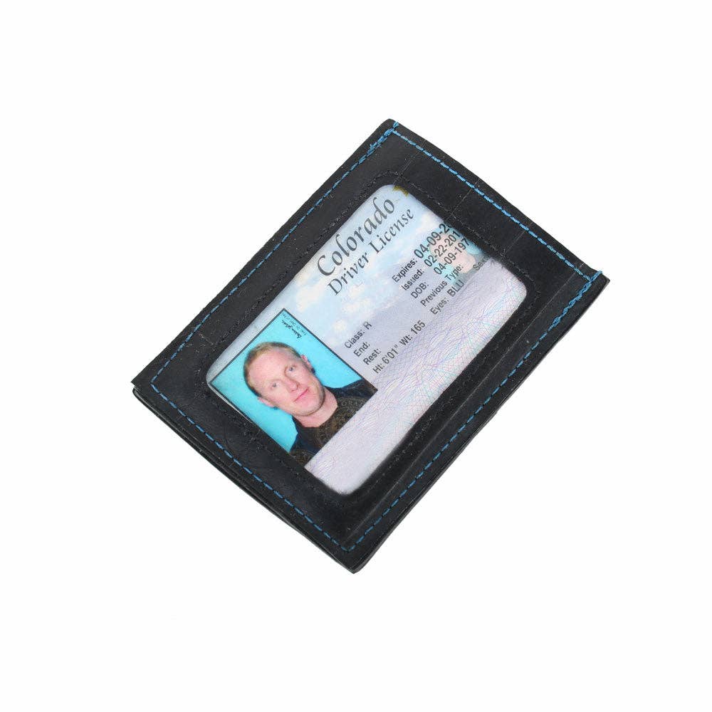 marine - Alchemy Goods Night Out upcycled bike tube wallet in marine