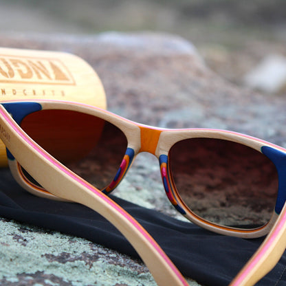 WUDN polarized sunglasses from upcycled skatedeck wood