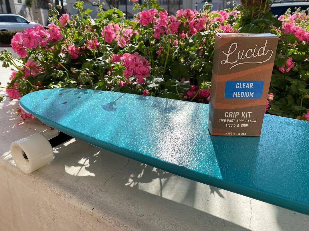 Lucid Grip clear spray-on grip tape kit with recycled glass