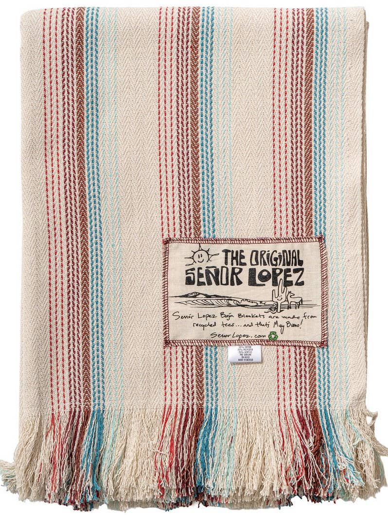 merida - Señor Lopez recycled Mexican Baja blanket in merida